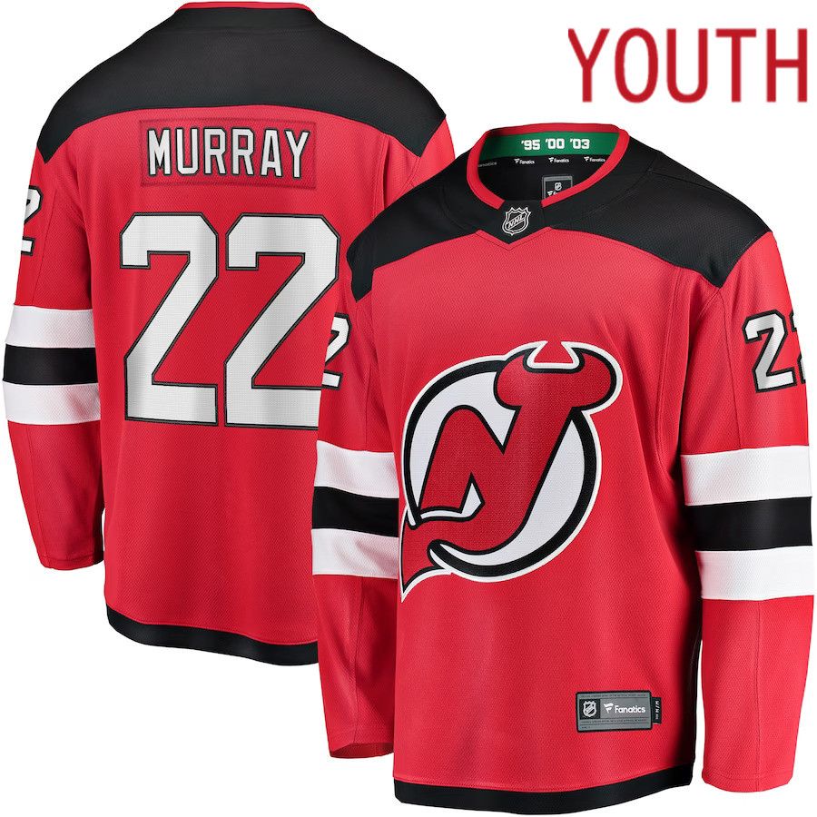 Youth New Jersey Devils 22 Ryan Murray Fanatics Branded Red Breakaway Player NHL Jersey
